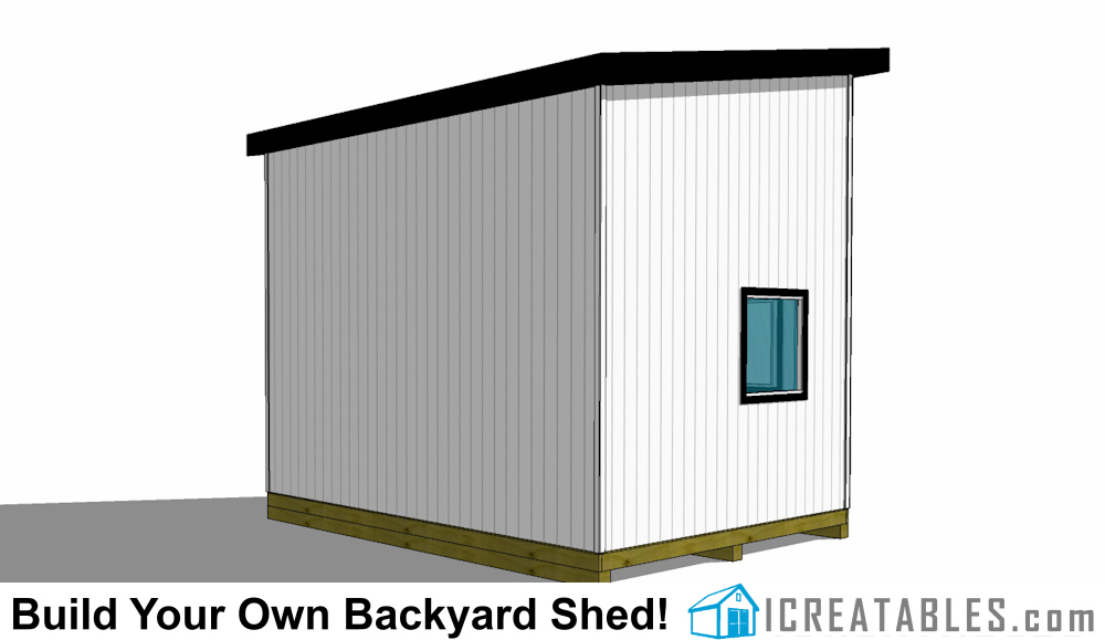 12x16 lean to shed rear